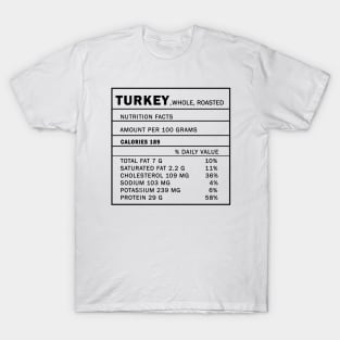 Roast Turkey - Nutrition Facts T-Shirt